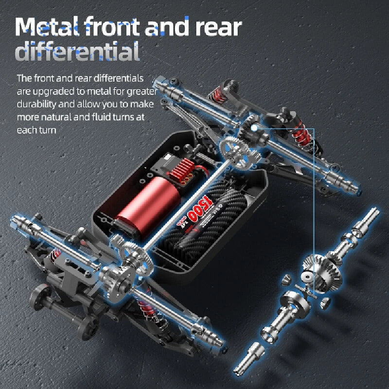 High-Speed 1/16 4WD Brushless RC Drift Car for Off-Road Adventure
