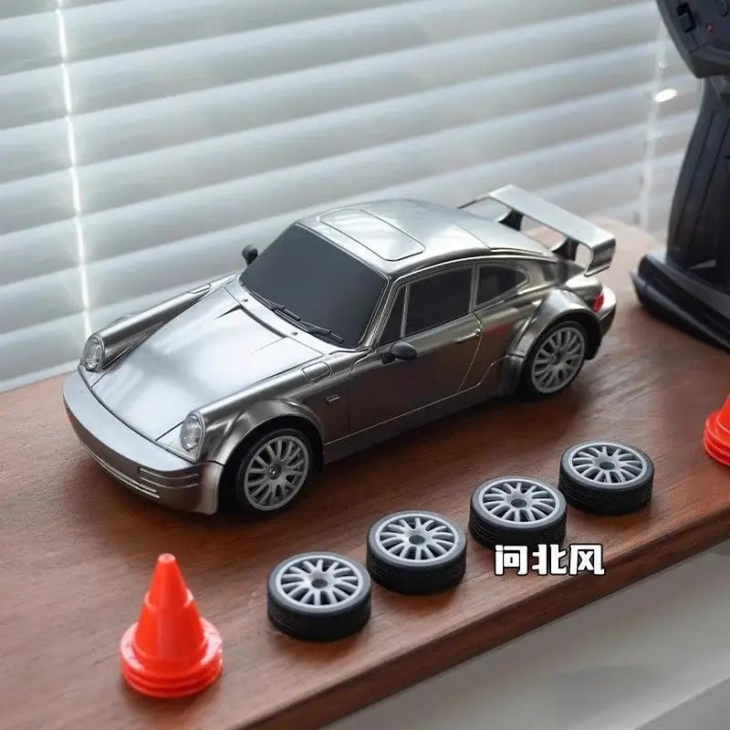 High-Speed 1/20 Scale RC Drift Car with Road Barriers & Batteries