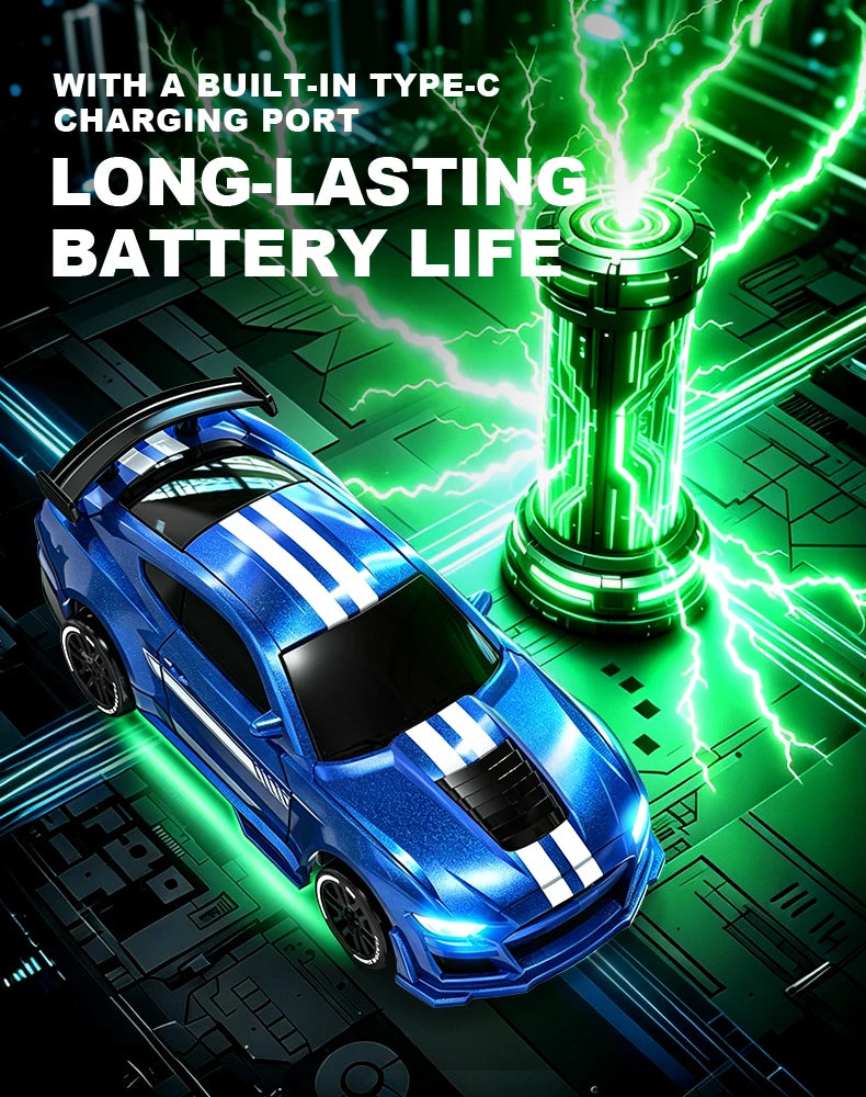 Desktop RC Drift Car — 4WD Stunts & LED Lights