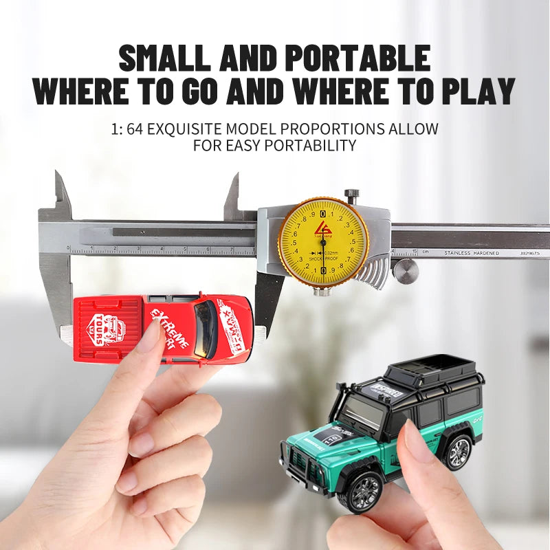 Mini Alloy RC Racing Car — Metal Body & LED Lights