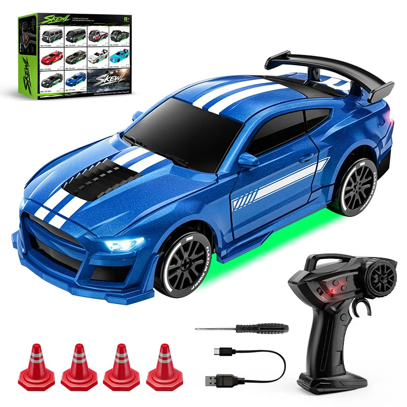 Desktop RC Drift Car — 4WD Stunts & LED Lights