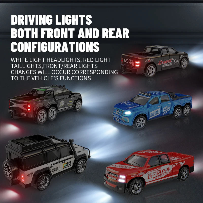 Mini Alloy RC Racing Car — Metal Body & LED Lights