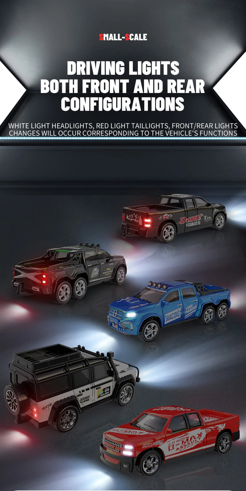 Mini Alloy RC Racing Car — Metal Body & LED Lights