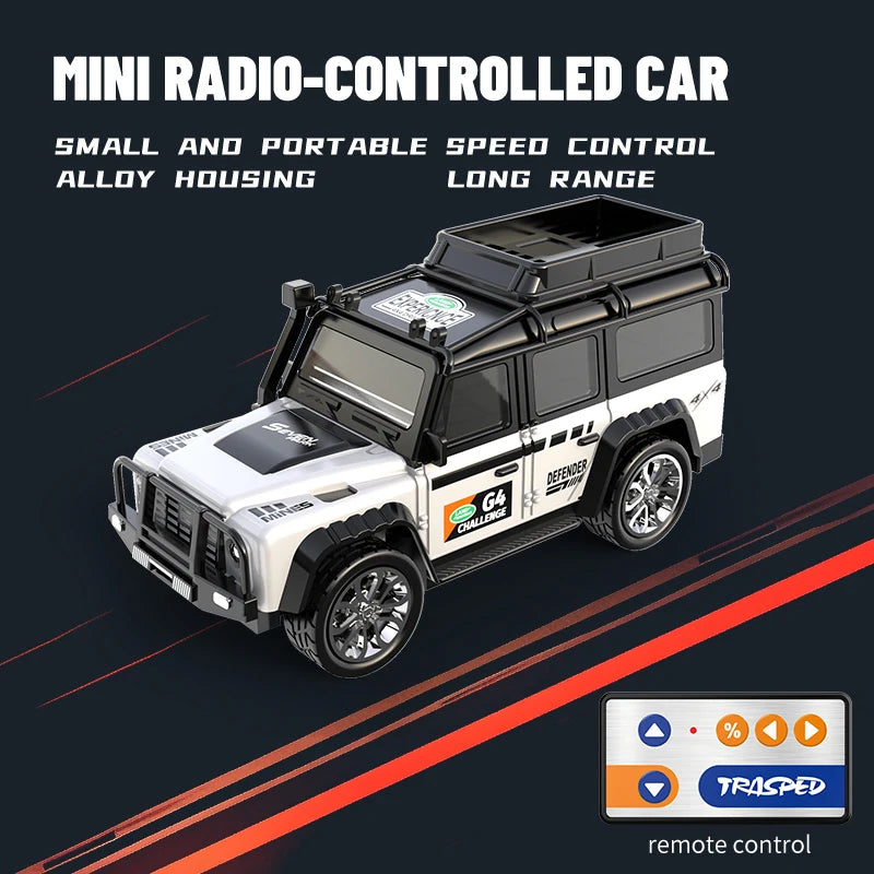Mini Alloy RC Racing Car — Metal Body & LED Lights