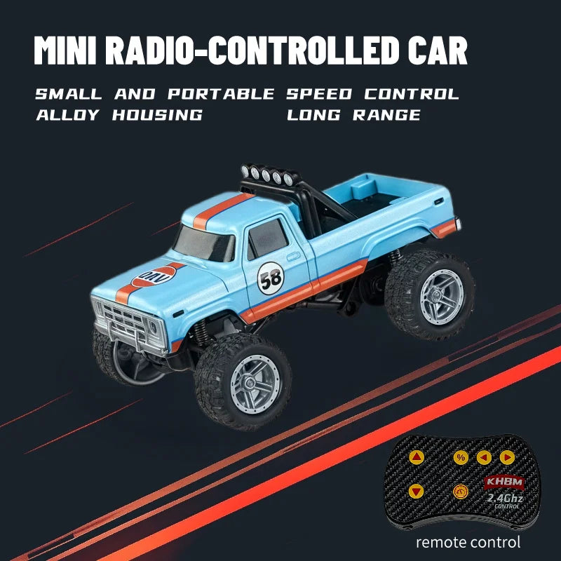 Mini Alloy RC Car — 60-Minute Battery & Metal Shell