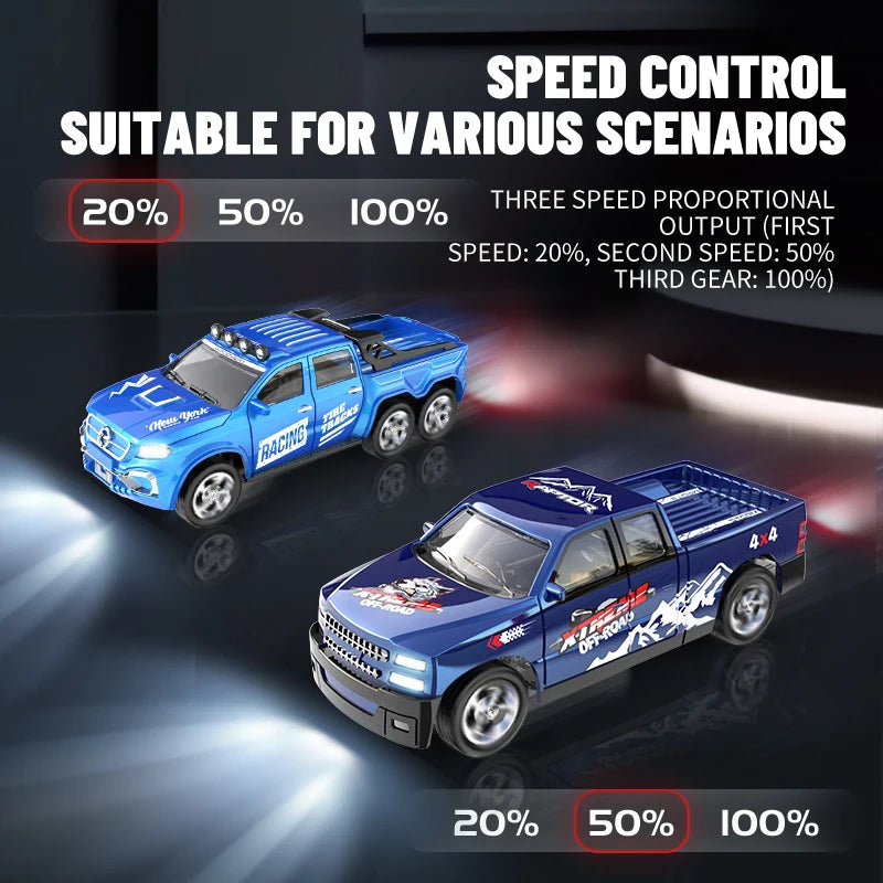 Mini Alloy RC Racing Car — Metal Body & LED Lights