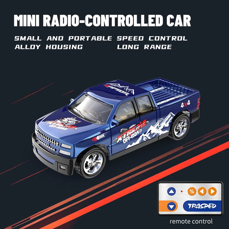 Mini Alloy RC Racing Car — Metal Body & LED Lights