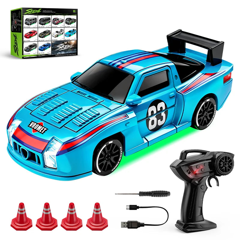 Desktop RC Drift Car — 4WD Stunts & LED Lights