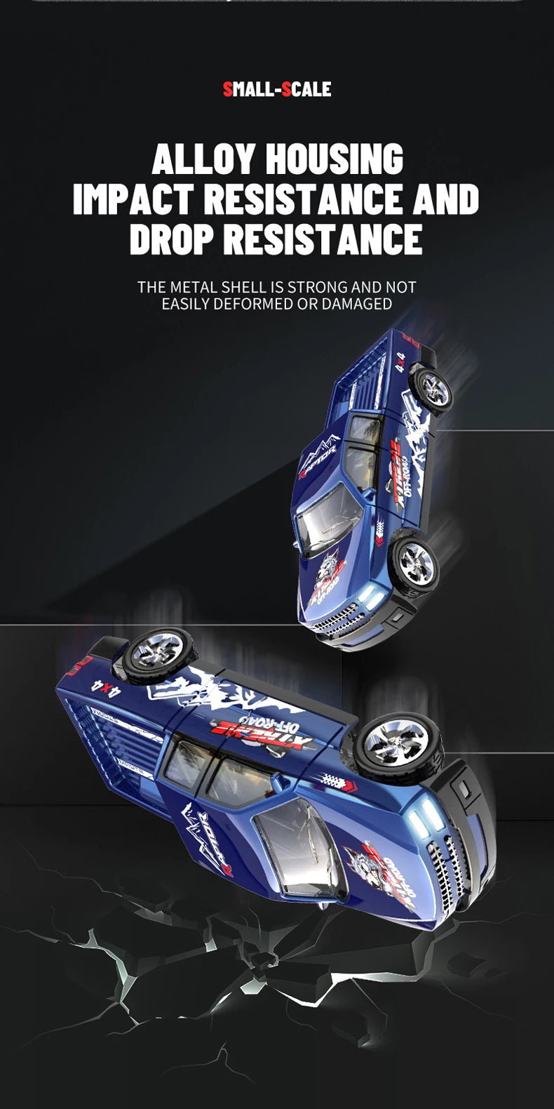 Mini Alloy RC Racing Car — Metal Body & LED Lights