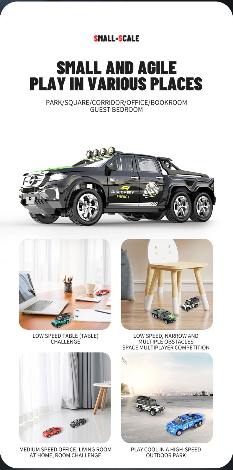 Mini Alloy RC Racing Car — Metal Body & LED Lights