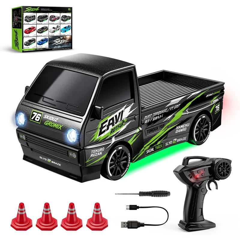 Desktop RC Drift Car — 4WD Stunts & LED Lights