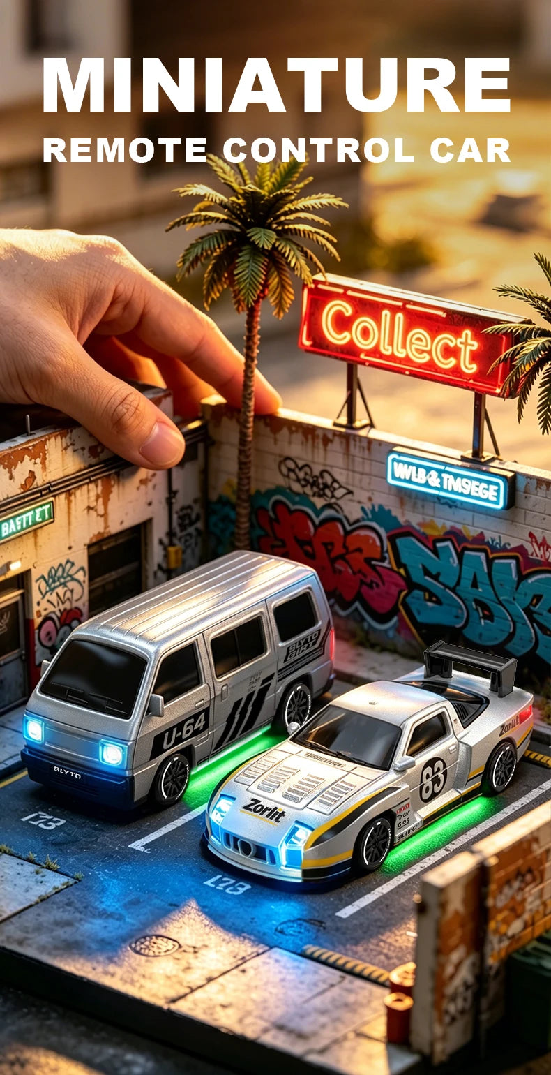Desktop RC Drift Car — 4WD Stunts & LED Lights
