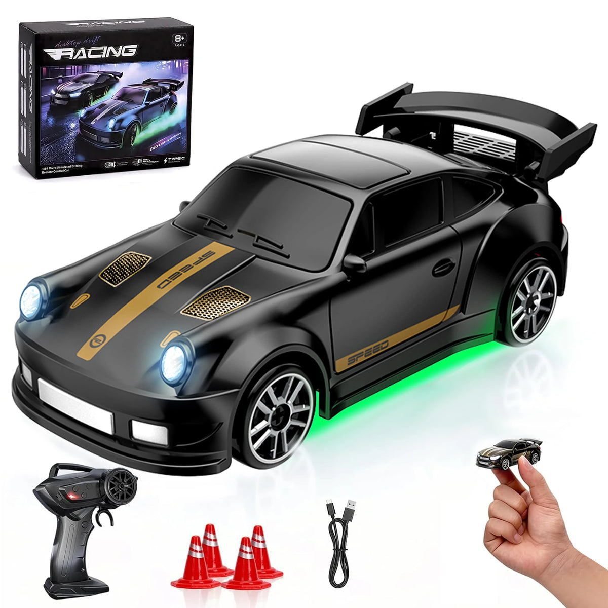 Mini Stunt RC Car — 4WD Drift & 360° Spins