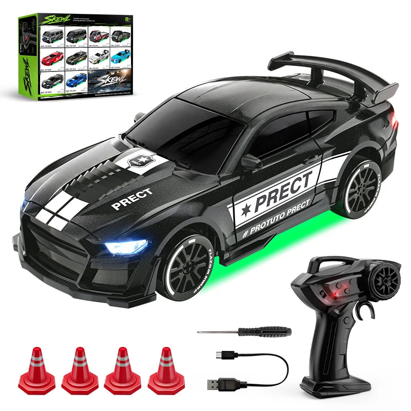 Desktop RC Drift Car — 4WD Stunts & LED Lights