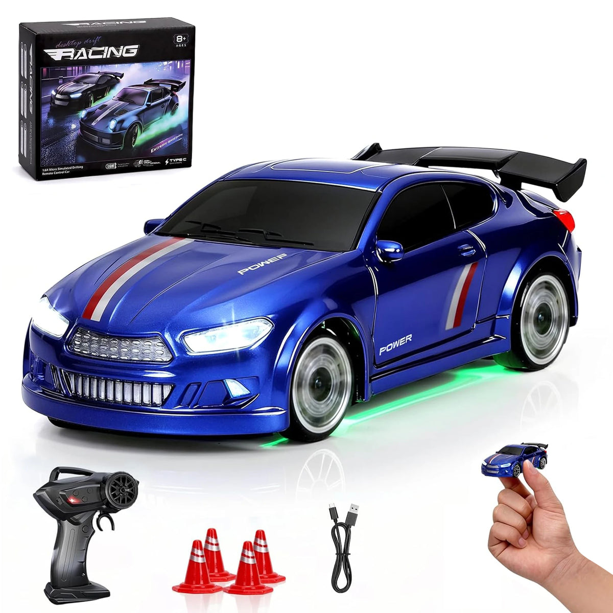 Mini Stunt RC Car — 4WD Drift & 360° Spins