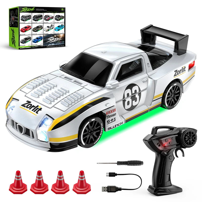Desktop RC Drift Car — 4WD Stunts & LED Lights