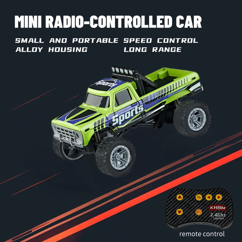 Mini Alloy RC Car — 60-Minute Battery & Metal Shell