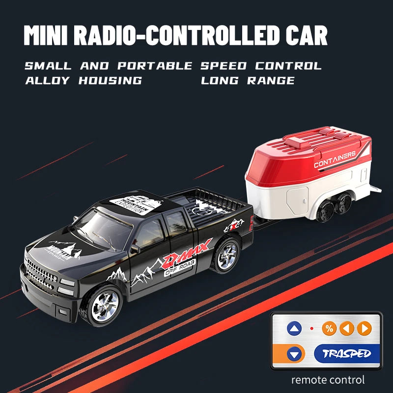 Mini Alloy RC Racing Car — Metal Body & LED Lights