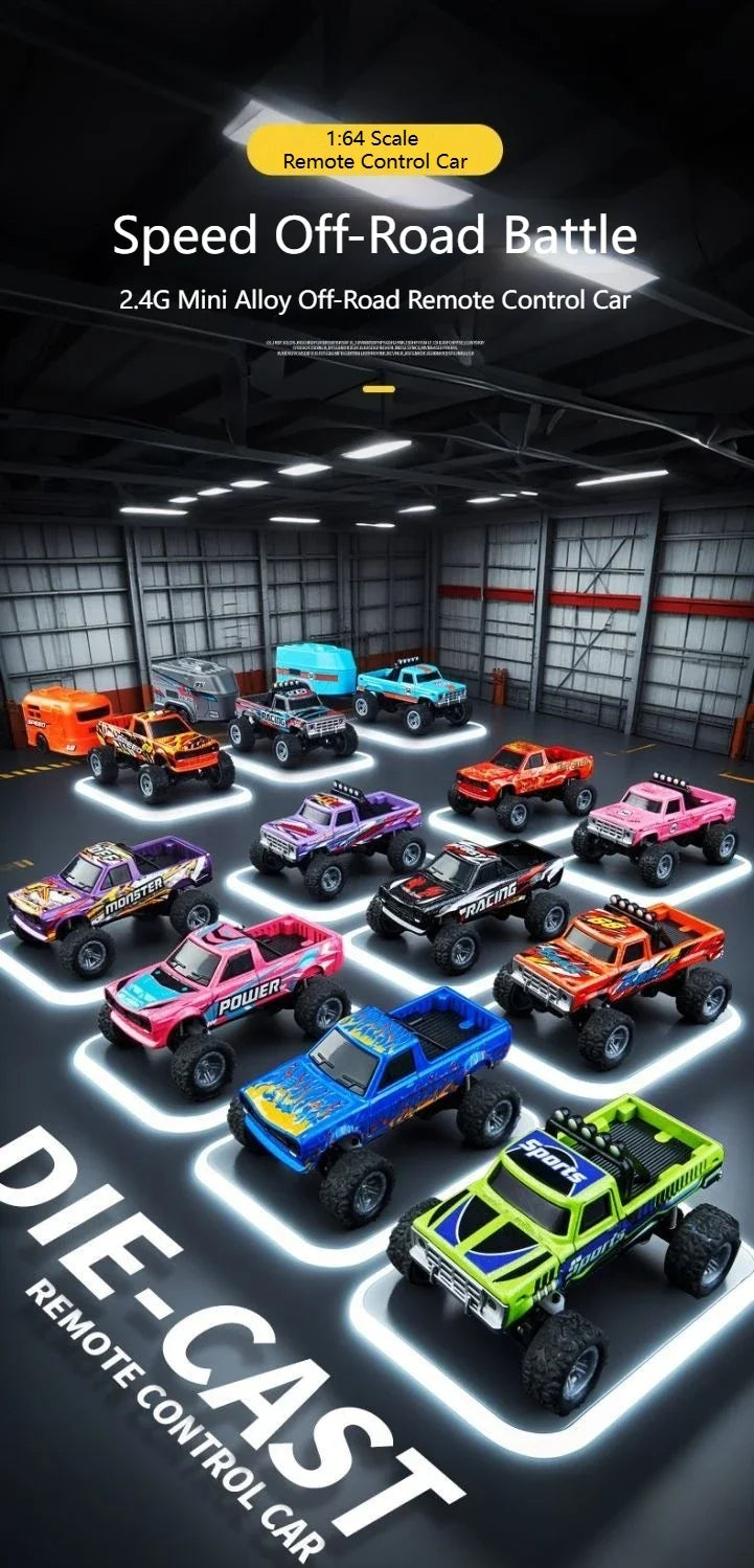 Mini Alloy RC Car — 60-Minute Battery & Metal Shell
