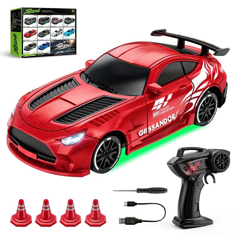 Desktop RC Drift Car — 4WD Stunts & LED Lights