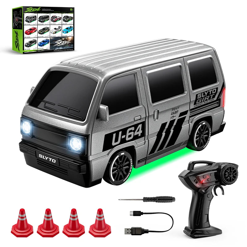 Desktop RC Drift Car — 4WD Stunts & LED Lights