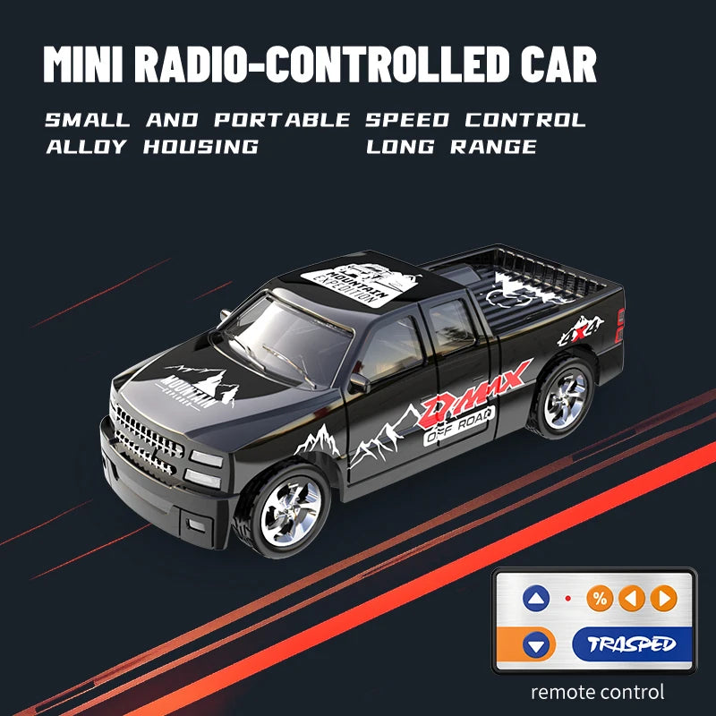 Mini Alloy RC Racing Car — Metal Body & LED Lights