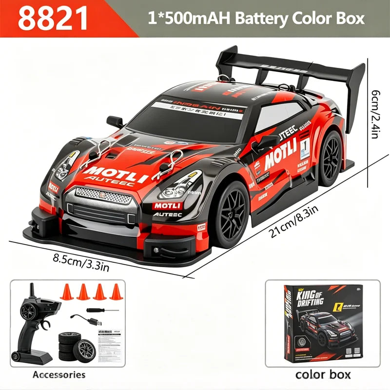 1:24 RC Drift Car — 20+ km/h Brushless Speed
