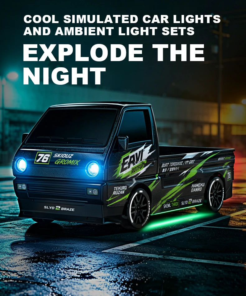 Desktop RC Drift Car — 4WD Stunts & LED Lights