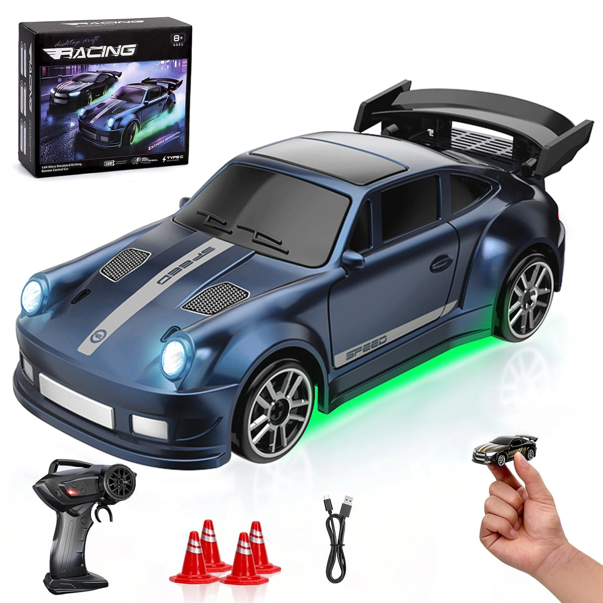 Mini Stunt RC Car — 4WD Drift & 360° Spins