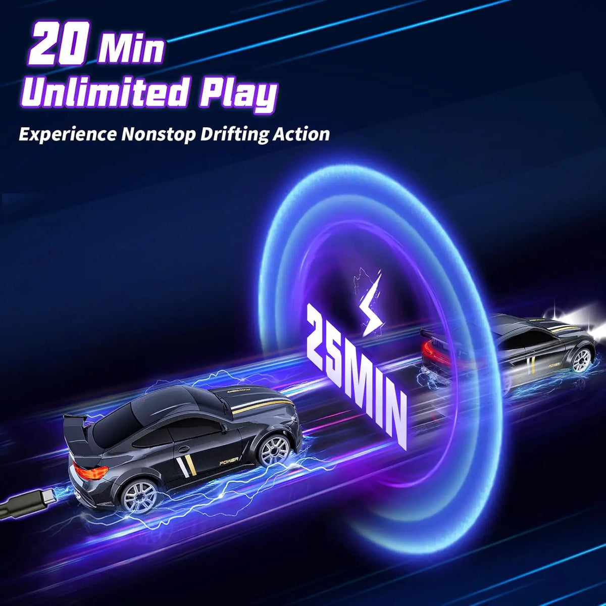 Mini Stunt RC Car — 4WD Drift & 360° Spins