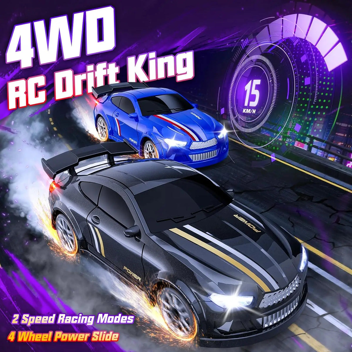Mini Stunt RC Car — 4WD Drift & 360° Spins