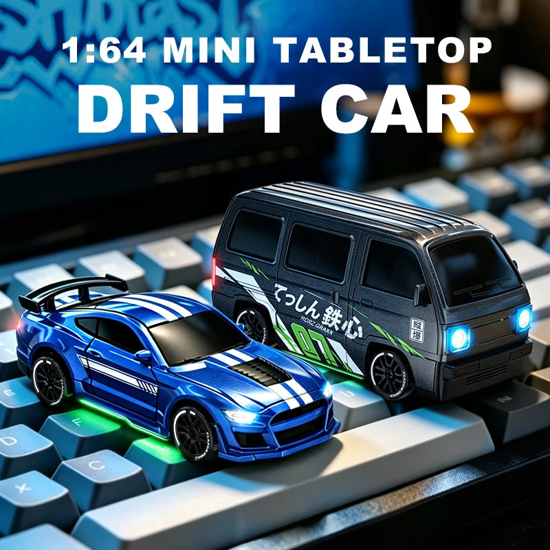 Desktop RC Drift Car — 4WD Stunts & LED Lights