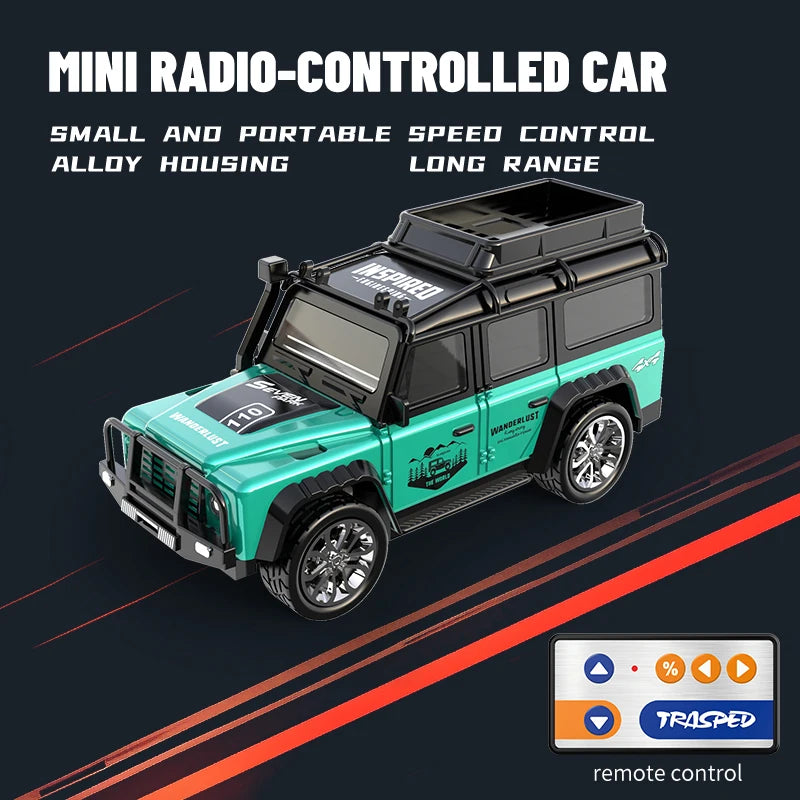 Mini Alloy RC Racing Car — Metal Body & LED Lights