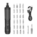 NNEDSZ 3.6V Li-ion Cordless Electric Screwdriver Set with 24 Bits, LED Light, and Torque Adjustment, 300rmp-0