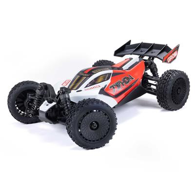 ARRMA RC Cars and Trucks, Typhon Grom 1:18 Scale 4x4 RC Buggy Cars, Electric, 4WD, Red/White - ARA2106T2