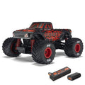 ARRMA RC Cars and Trucks, Arrma Auake Grom 1:16 Scale 4x4 RTR Monster Trucks, Red, Charger - ARA2137T1
