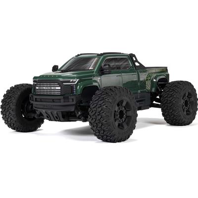 ARRMA RC Cars and Trucks, Arma Big Rock 1:10 Scale V4 223S BLX 4X4 Monster Trucks, Green, Each - ARA4312V4T2
